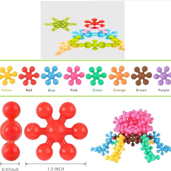 300 Pieces Building Blocks Kids STEM Toys- Discs Sets Interlocking - Picture 3 of 4